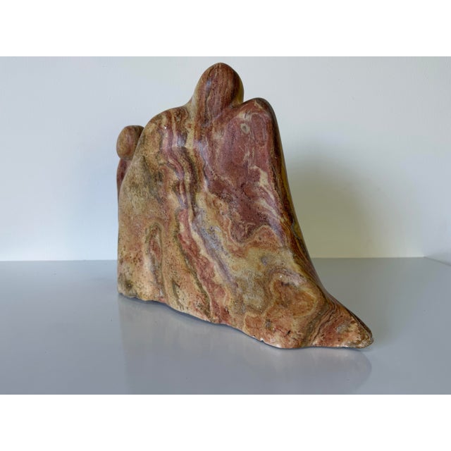 1996 Benait Menashe Hand-Carved Marble Abstract Sculpture For Sale - Image 4 of 12