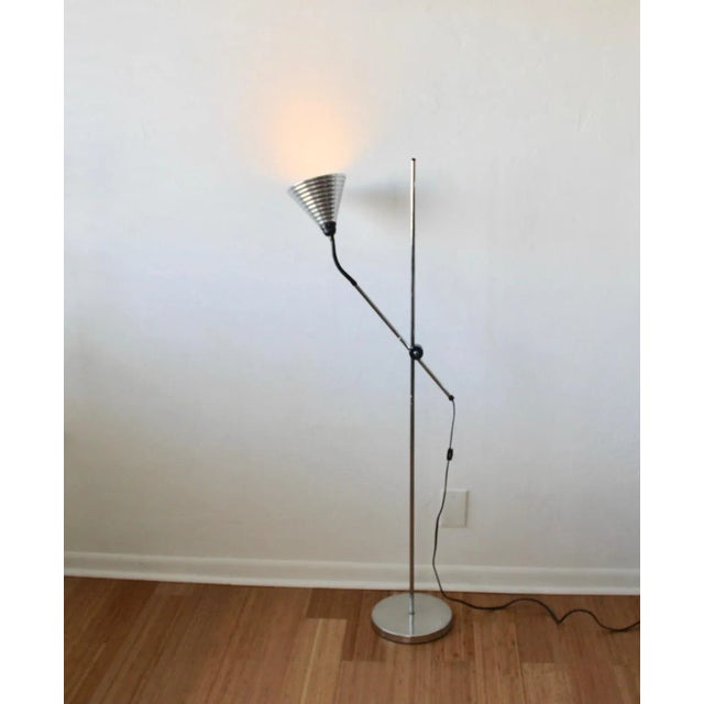 Alphonse Pinoit French Style Industrial Gooseneck Spot Chrome Floor Lamp Vintage Modern For Sale - Image 10 of 11