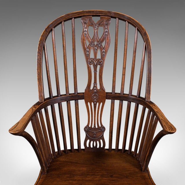 Set of 6 Vintage Windsor Chairs, English, Victorian Revival, Country House Seat For Sale - Image 11 of 12