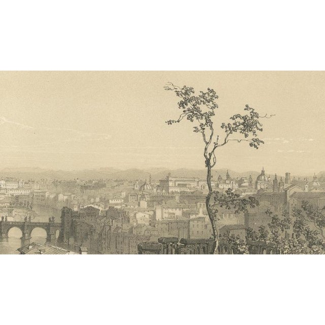 Benoist, Panoramic View from Janiculum Hill, Rome Tiber & Vatican, 1860s, Print For Sale - Image 6 of 9