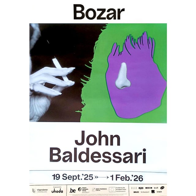 John Baldessari Untitled Official Exhibition Poster Publisher: Bozar Museum Dimensions: 15,7 x 23,6 in / 40 x 60 cm Sold...