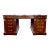 1980s Maitland-Smith Burl Wood Executive Desk With Leather Inset Top – Double Pedestal, Brass Hardware For Sale