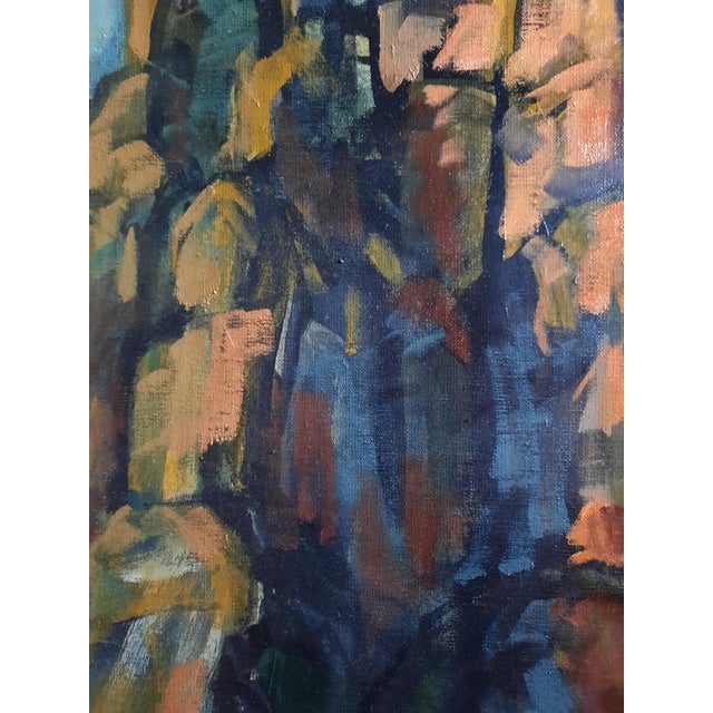 Post Impressionist Vintage Anita Rose Lilien Expressionist Canyons / Mountain Peaks Oil Painting For Sale - Image 3 of 7