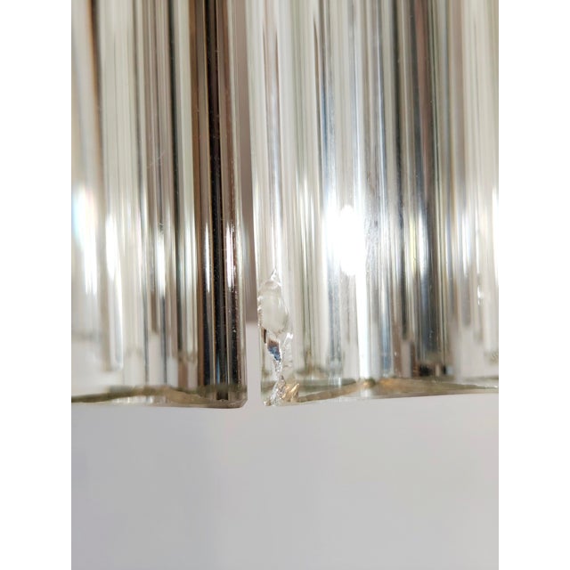 Silver Vintage Spanish Crystal Hanging Lamp, 1950s For Sale - Image 8 of 11