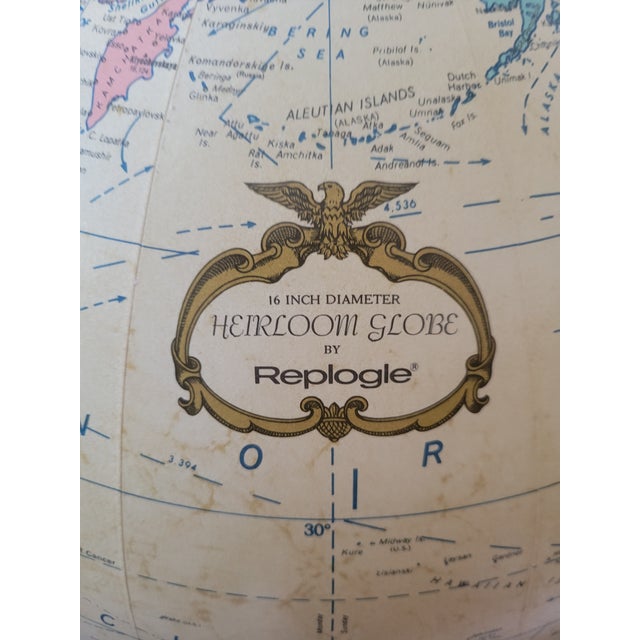 Wood Contemporary Repogle Heirloom Illuminated Globe on Stand For Sale - Image 7 of 12