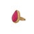Contemporary Pink Gemstone Gold Pear Ring, Size 5 For Sale - Image 3 of 7