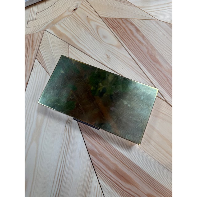 Metal Vintage Italian 24-Karat Gold-Plated Compartment Box For Sale - Image 7 of 9