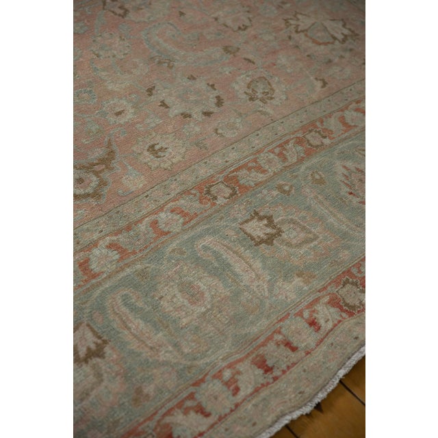 Pink Vintage Distressed Tabriz Carpet - 9'10" x 12'9" For Sale - Image 8 of 9