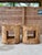 Pair of Mid-20th Century Organic Modern Refinished Split Rattan Side Tables With Inset Glass Tops For Sale - Image 12 of 12