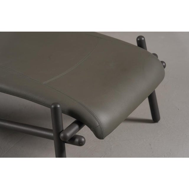 Gray Grey Leather Donovan Chaise Longue by Giuseppe Vigano for Cattelan, Italy, 2000s For Sale - Image 8 of 10
