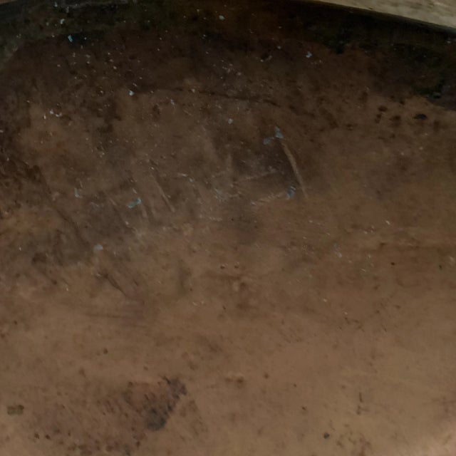 Chocolate Antique French Glazed Terracotta Oval Baking/Cooking Vessel For Sale - Image 8 of 12