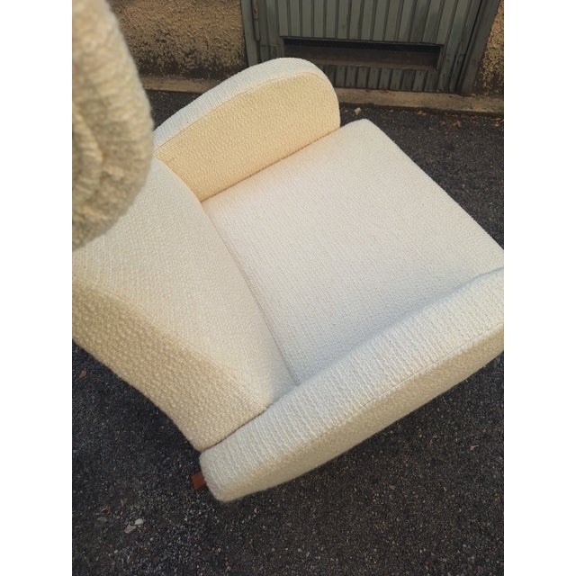 Set of Vintage Armchairs in White Boucle, 1990s For Sale - Image 6 of 8