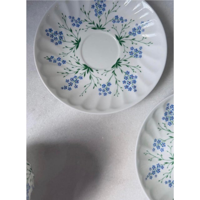 White 1990s Lomonosov Bone China Porcelain LFZ Coffee Tea Cup Saucer Set of 6 For Sale - Image 8 of 13