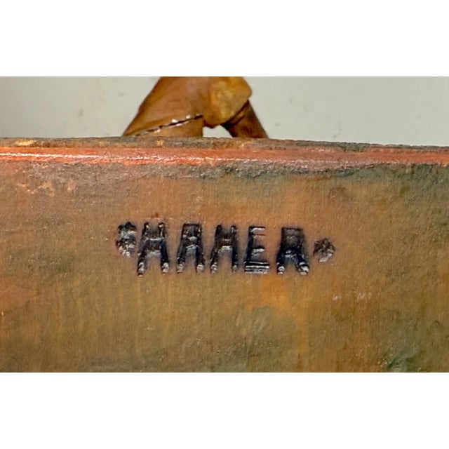 Wood Very Rare Antique 1800s Hand Carved Wood Folk Art Baseball Sculpture Statue For Sale - Image 7 of 17