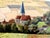 Textile 1960s French Landscape of Biene, Burgundy, by François Brochet (1925-2001) For Sale - Image 7 of 11