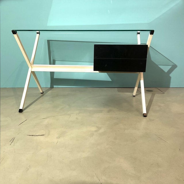 Minimalist Rationalist First Edition Model 80 Desk by Franko Albini for Knoll International, 1950s For Sale - Image 3 of 6