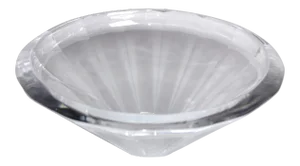 1980s Diamond Shape Crystal Bowl Waterford