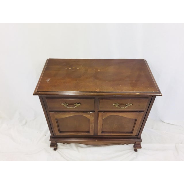 Vintage Lane Co. Vinyl Record Cabinet | Chairish