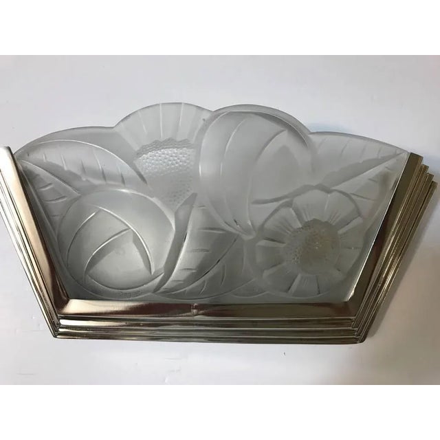 Mid 20th Century Mid 20th Century French Art Deco Wall Sconces Signed by Degue - a Pair For Sale - Image 5 of 10