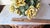 Vintage Italian Capodimonte-Style Porcelain Floral Arrangement Yellow Roses and Green Leaves Set Inside a White Textured Ceramic Basket. For Sale - Image 9 of 16