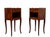 Very nice pair of elegant Nightstands. Marquetry inlay wood and Nutwood Nice warm color. One drawer each. France 1950s