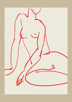 Contemporary Female Drawing Giclee Print
