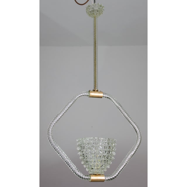 1950s Amazing Clear Rostrato Murano Glass Chandelier by Barovier & Toso For Sale - Image 11 of 15