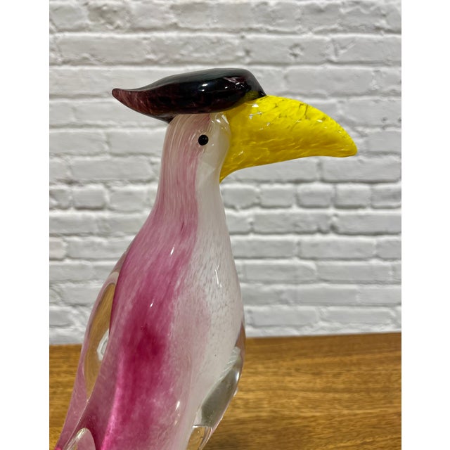 Hand Blown Murano Glass Toucan Bird Sculpture For Sale - Image 12 of 13