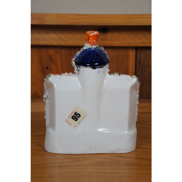 Antique 19th Century Staffordshire Porcelain Swan Manor House Figurine For Sale - Image 11 of 12