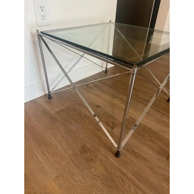 1970s Modernist Molecular Form Chrome & Glass Tables - A Pair For Sale In Philadelphia - Image 6 of 9