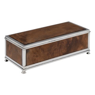 Vintage American Silver Cigar Box, 1920 For Sale