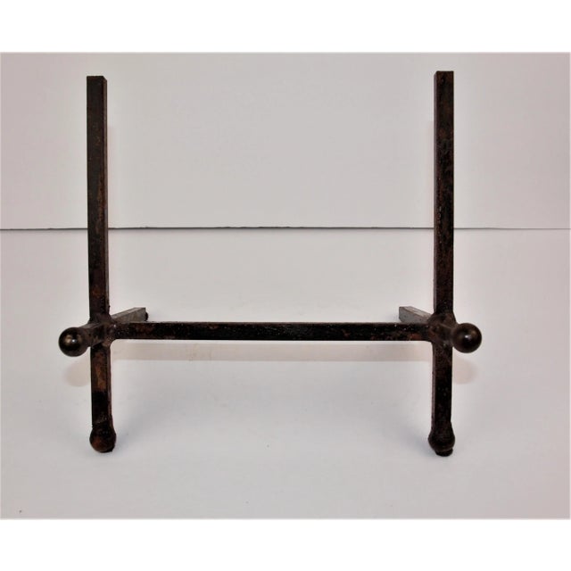 Transparent Art Inlay Glass Bowl by Jorge Bencomo with Iron Easel For Sale - Image 8 of 10