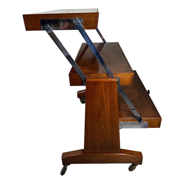 Art Deco Besway Table in Burl Wood, 1930s For Sale