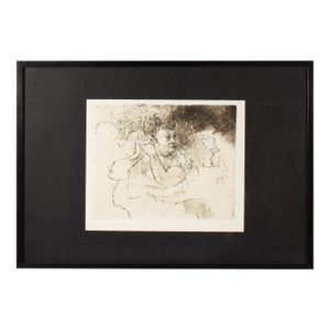 1968 “Boudoir” Etching by Jack Levine