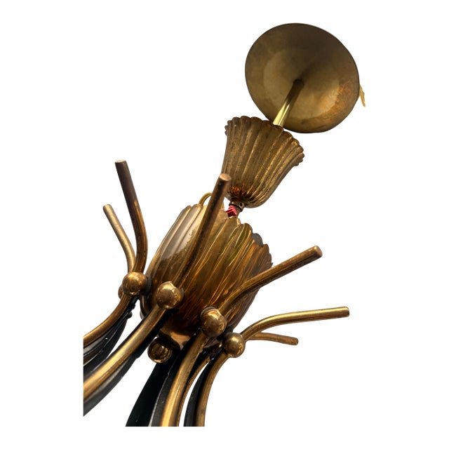 1950s Mid Century Modern Brass Sputnick “Spider” Ceiling Lamp - 1950s For Sale