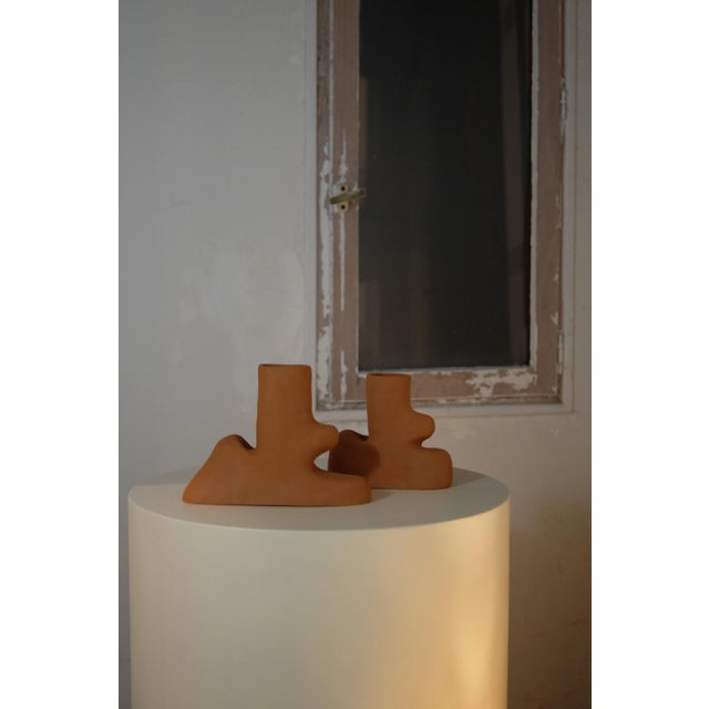 Volcan Duo Vases by Sophie Parachey, Set of 2 For Sale - Image 4 of 6