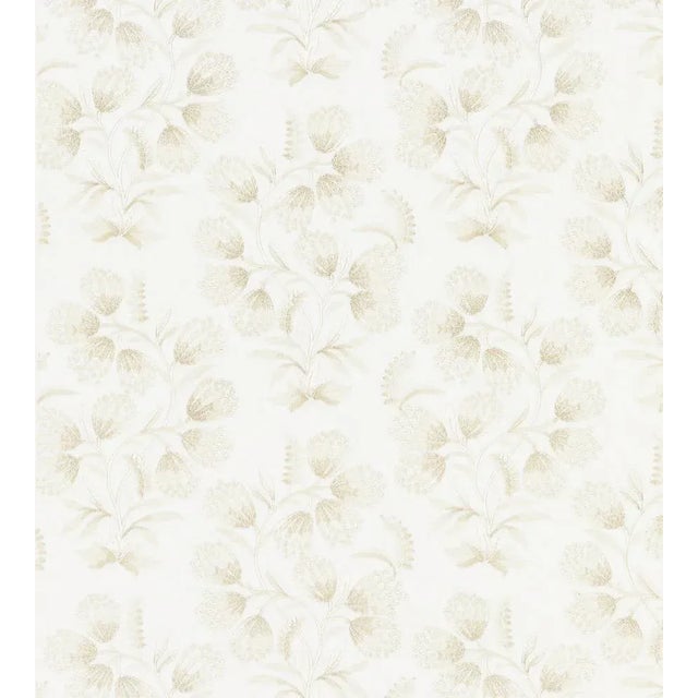 The House of Scalamandré Hana Embroidery Fabric, Oat For Sale