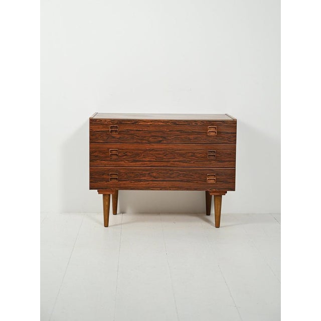 Danish Chest of Drawers with Rosewood Effect from Denka, 1950s For Sale - Image 4 of 11