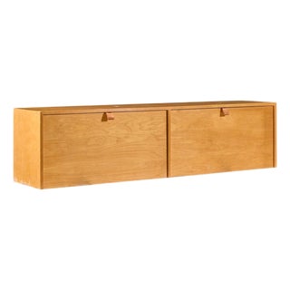 Florence Knoll 121w Mid Century Birch Hanging Credenza For Sale
