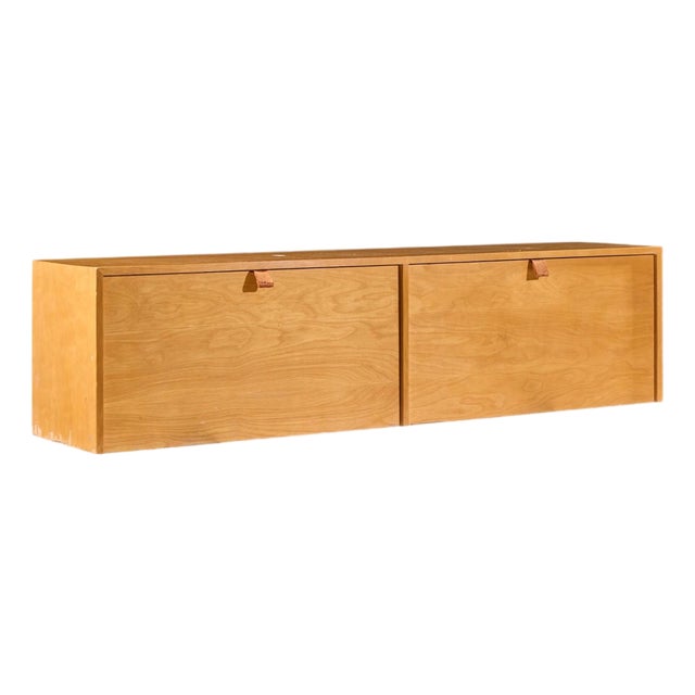 Florence Knoll 121w Mid Century Birch Hanging Credenza For Sale