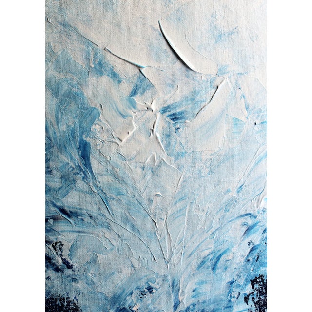 2020s "Blues Night" Contemporary Abstract Acrylic Painting For Sale - Image 5 of 9