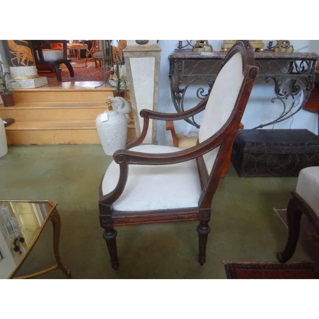 French 18th Century Italian Walnut Chairs-Pair For Sale - Image 3 of 9