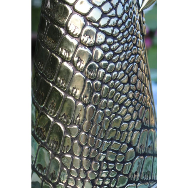 Brass Antique Sankey and Sons Brass Pitchers- a Pair For Sale - Image 8 of 13