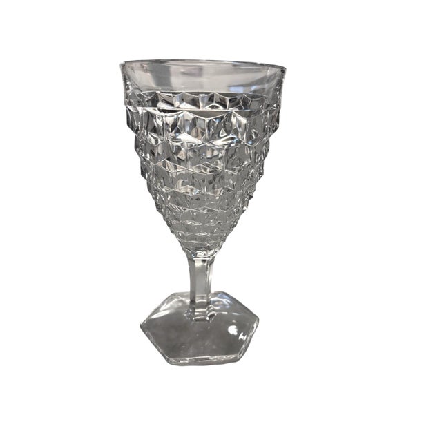Transparent Mid 20th Century Fostoria Water Goblets - 6 pcs For Sale - Image 8 of 13