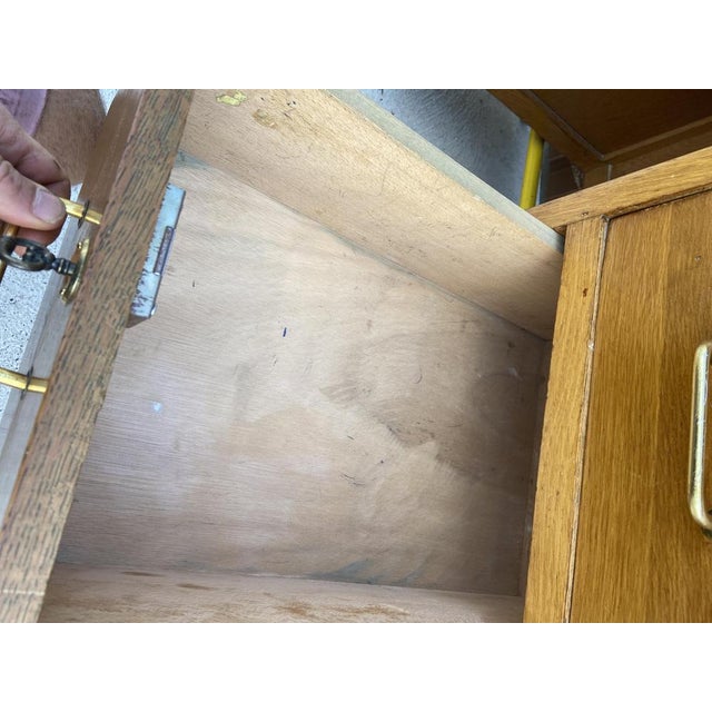 Mid-Century French School Teacher Desk, 1970s For Sale - Image 9 of 12