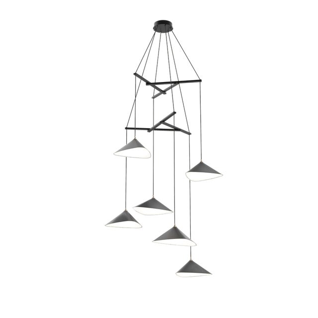 Emily V6 Group Hanging Lamp from Moss For Sale - Image 11 of 11