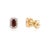 Statement Baguette Garnet Diamond Halo Stud Earrings- A Pair For Sale - Image 4 of 10