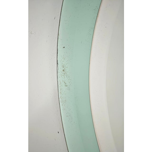 Round Crystal Wall Mirror attributed to Cristal Art, Italy, 1970s For Sale - Image 6 of 15