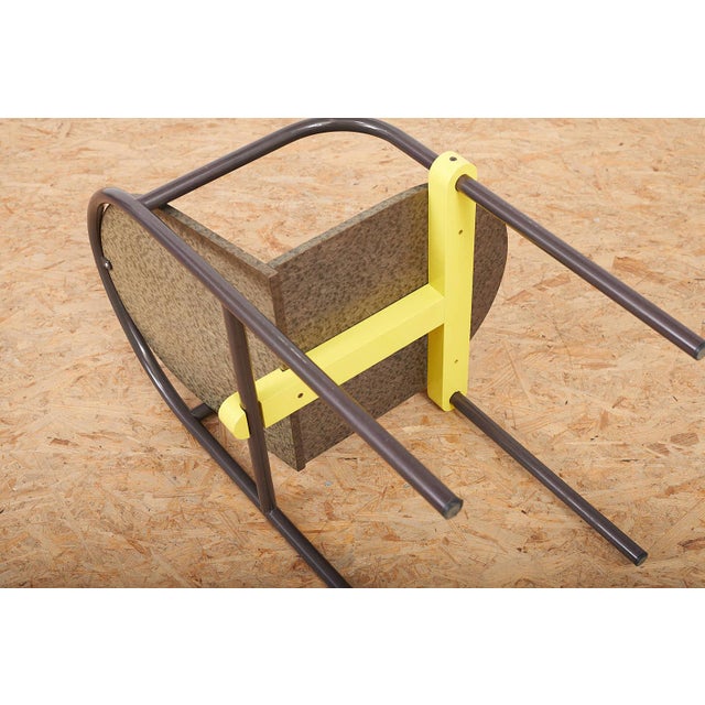 Metal Chair with Painted Metal Frame by Martine Bedine, 1983 For Sale - Image 7 of 10