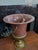 Carved Rosso Di Verona Marble Stone and Bronze Medici Urn Style Neo-Classical Campana Form Vase For Sale - Image 4 of 14